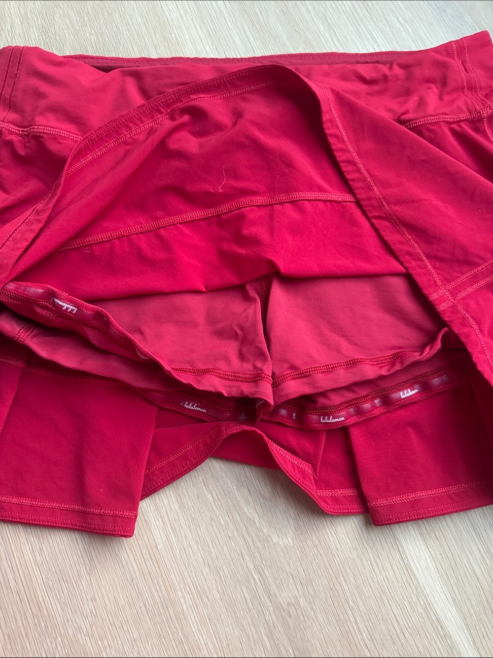 lululemon athletica Bright Red Skater Tennis Skort - Picture 3 of 5